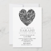 Kitchen Tee Brautparty Party Einladung (Vorderseite)