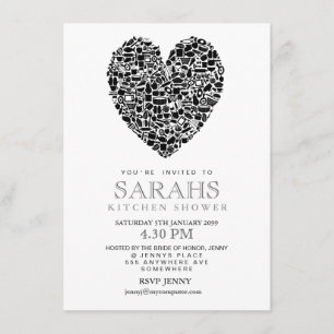 Kitchen Tee Brautparty Party Einladung