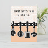 Kitchen Tee Einladung (Stehend Vorderseite)