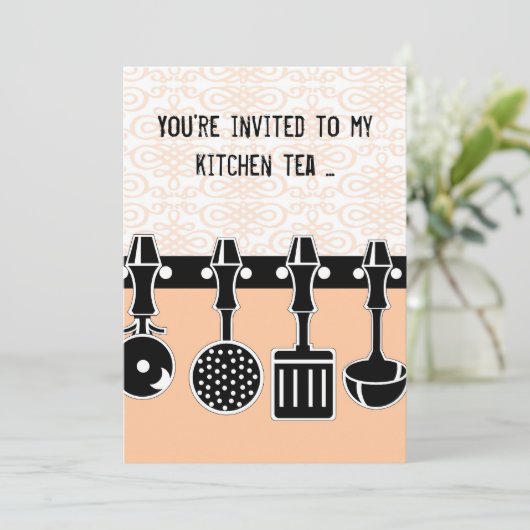 Kitchen Tee Einladung (Stehend Vorderseite)