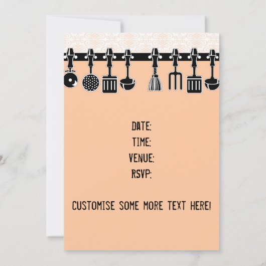 Kitchen Tee Einladung (Rückseite)