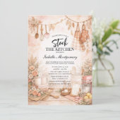 Kitchen Themed Stock The Kitchen Bridal Shower Einladung (Stehend Vorderseite)