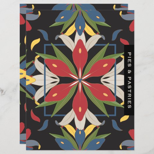 Kitchen Tile Recipe Divider | Pies & Pastries (Vorne/Hinten)