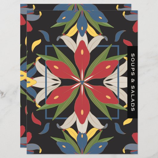 Kitchen Tile Recipe Divider | Suppen und Salate (Vorne/Hinten)