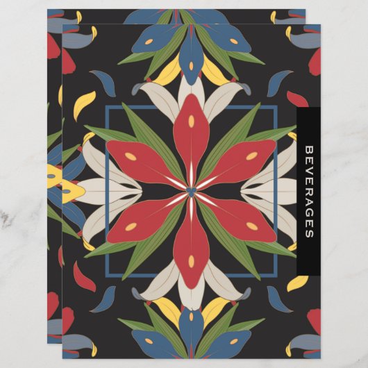 Kitchen Tile Rezept Binder Divider | Getränke (Vorne/Hinten)