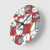 Kitchen Tools Check Runde Wanduhr (Winkel)