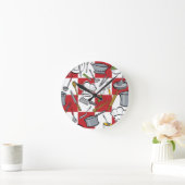 Kitchen Tools Check Runde Wanduhr (Zuhause)