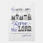 Kitchen Towel Bible Scripture Joshua 24:15 Küchentuch (Vertikal)