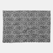 Kitchen Towel Black White Hexagon Geometric Geschirrtuch (Horizontal)