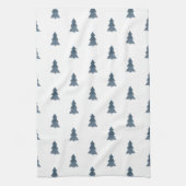 Kitchen Towel - Blue Christmas Trees Pattern Geschirrtuch (Vertikal)