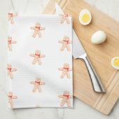 Kitchen Towel - Christmas Gingerbread Man Pattern Geschirrtuch (Viertel Falte)