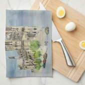 Kitchen Towel: Flying Joanna and Grace Cathedral Geschirrtuch (Viertel Falte)