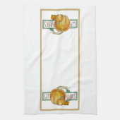 Kitchen Towel - Give Thanks | Watercolor Pumpkins Geschirrtuch (Vertikal)
