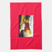 Kitchen towel in red geschirrtuch (Vertikal)