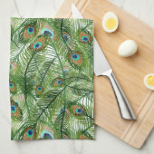 Kitchen Towel Peacock Feathers Geschirrtuch (Viertel Falte)