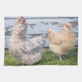 Kitchen Towel Two Chickens Farmhouse  Geschirrtuch