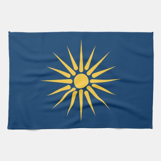 Kitchen towel with Flag of Macedonia, Greece Geschirrtuch (Horizontal)