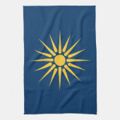 Kitchen towel with Flag of Macedonia, Greece Geschirrtuch (Vertikal)