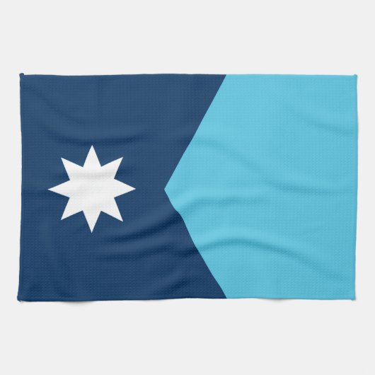 Kitchen towel with Flag of Minnesota, USA Geschirrtuch (Horizontal)