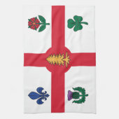 Kitchen towel with Flag of Montreal, Canada Geschirrtuch (Vertikal)