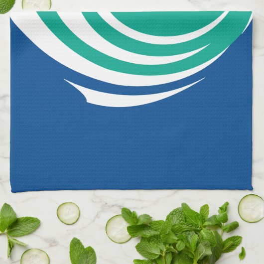 Kitchen towel with Flag of Ottawa, Canada Geschirrtuch (Gefaltet)