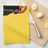 Kitchen towel with Flag of Uri, Switzerland Geschirrtuch (Viertel Falte)