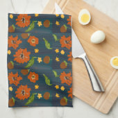 Kitchen towel with floral motif geschirrtuch (Viertel Falte)