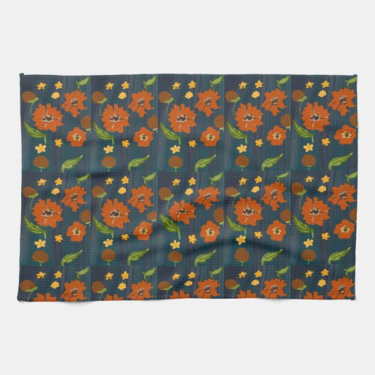 Kitchen towel with floral motif geschirrtuch (Horizontal)