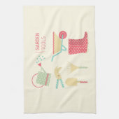 Kitchen towel with gardening tools print geschirrtuch (Vertikal)
