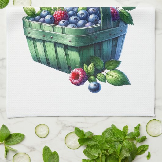 Kitchen Towels-Berry Basket Kitchen Towel Geschirrtuch (Gefaltet)