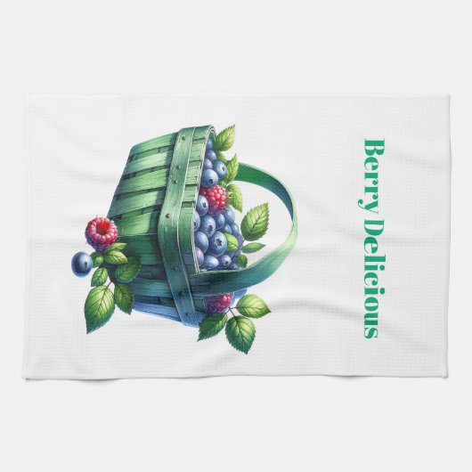Kitchen Towels-Berry Basket Kitchen Towel Geschirrtuch (Horizontal)