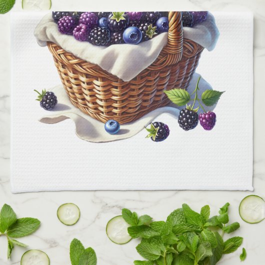 Kitchen Towels- Berry Basket Kitchen Towel Geschirrtuch (Gefaltet)