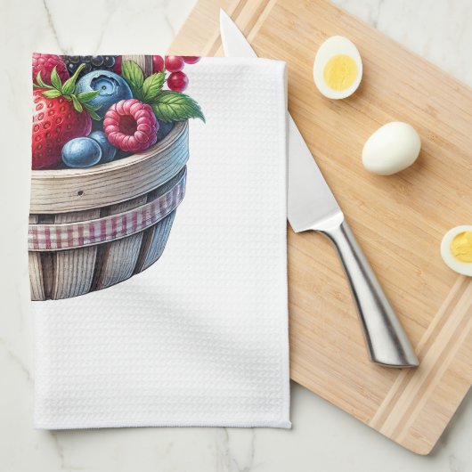 Kitchen Towels-Berry Basket Kitchen Towel Geschirrtuch (Viertel Falte)