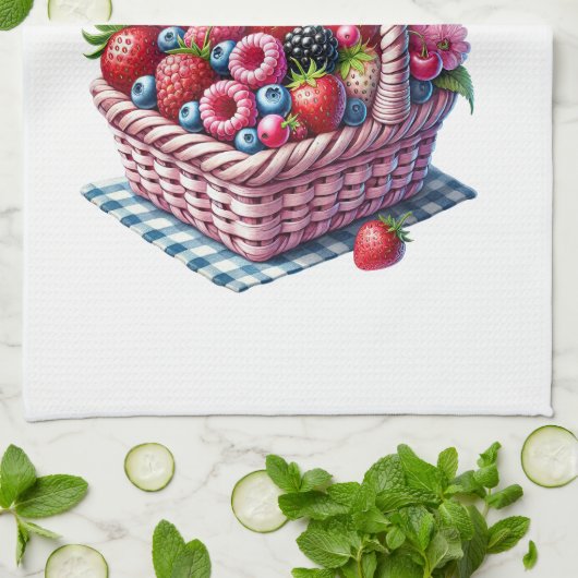 Kitchen Towels-Berry Basket Kitchen Towel Geschirrtuch (Gefaltet)