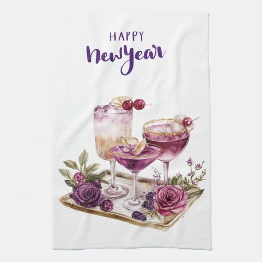 Kitchen Towels-Happy New Year Kitchen Towels Geschirrtuch (Vertikal)