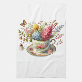 Kitchen Towels-Hello Spring Floral Kitchen Towels Geschirrtuch