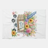 Kitchen Towels-Hello Spring Floral Kitchen Towels Geschirrtuch (Horizontal)