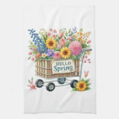 Kitchen Towels-Hello Spring Floral Kitchen Towels Geschirrtuch (Vertikal)