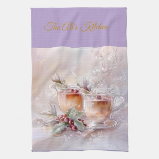 Kitchen Towels-Personalized Victorian Christmas Geschirrtuch (Vertikal)