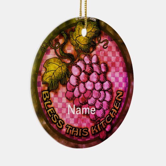 Kitchen-Trauben Keramik Ornament (Rechts)
