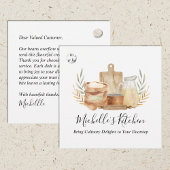 Kitchen Utensic Watercolor Zuhause Catering Geschenkanhänger