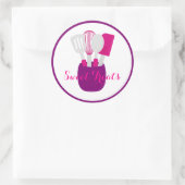 Kitchen Utensil Baked Goods Logo Runder Aufkleber (Tasche)