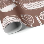 Kitchen Utensil Thema Umverpackungspapier Geschenkpapier (Rolleneckpunkt)