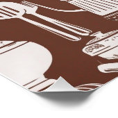 Kitchen Utensil Thema Umverpackungspapier Poster (Ecke)