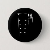 Kitchen Utensils Design Chef Culinary Outfit  Button (Vorderseite)