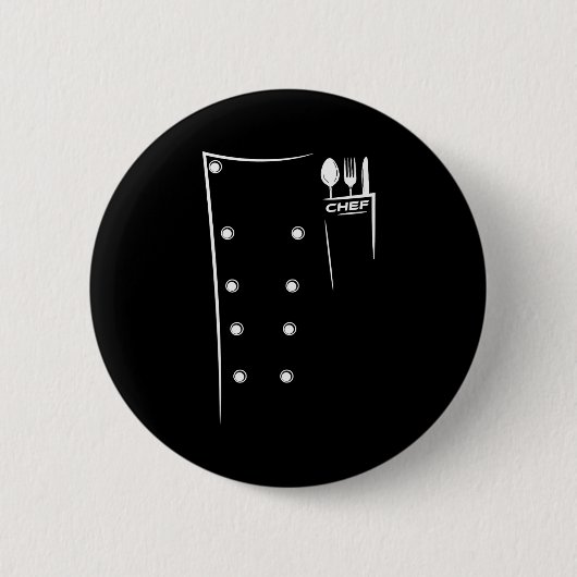Kitchen Utensils Design Chef Culinary Outfit  Button (Vorderseite)