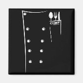 Kitchen Utensils Design Chef Culinary Outfit Magnet (Vorne)