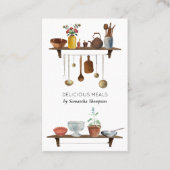 Kitchen Utensils Meal Koch Catering Review Anfrage Visitenkarte (Vorderseite)