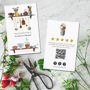 Kitchen Utensils Meal Koch Catering Review Anfrage Visitenkarte