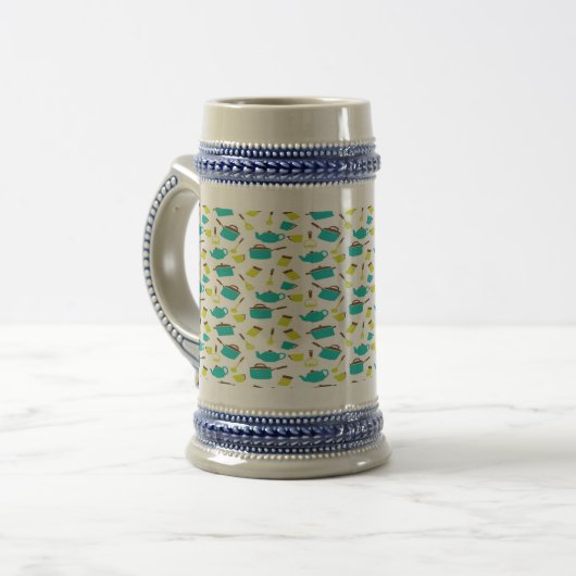 Kitchen Utensils pattern Bierglas (Vorderseite Links)